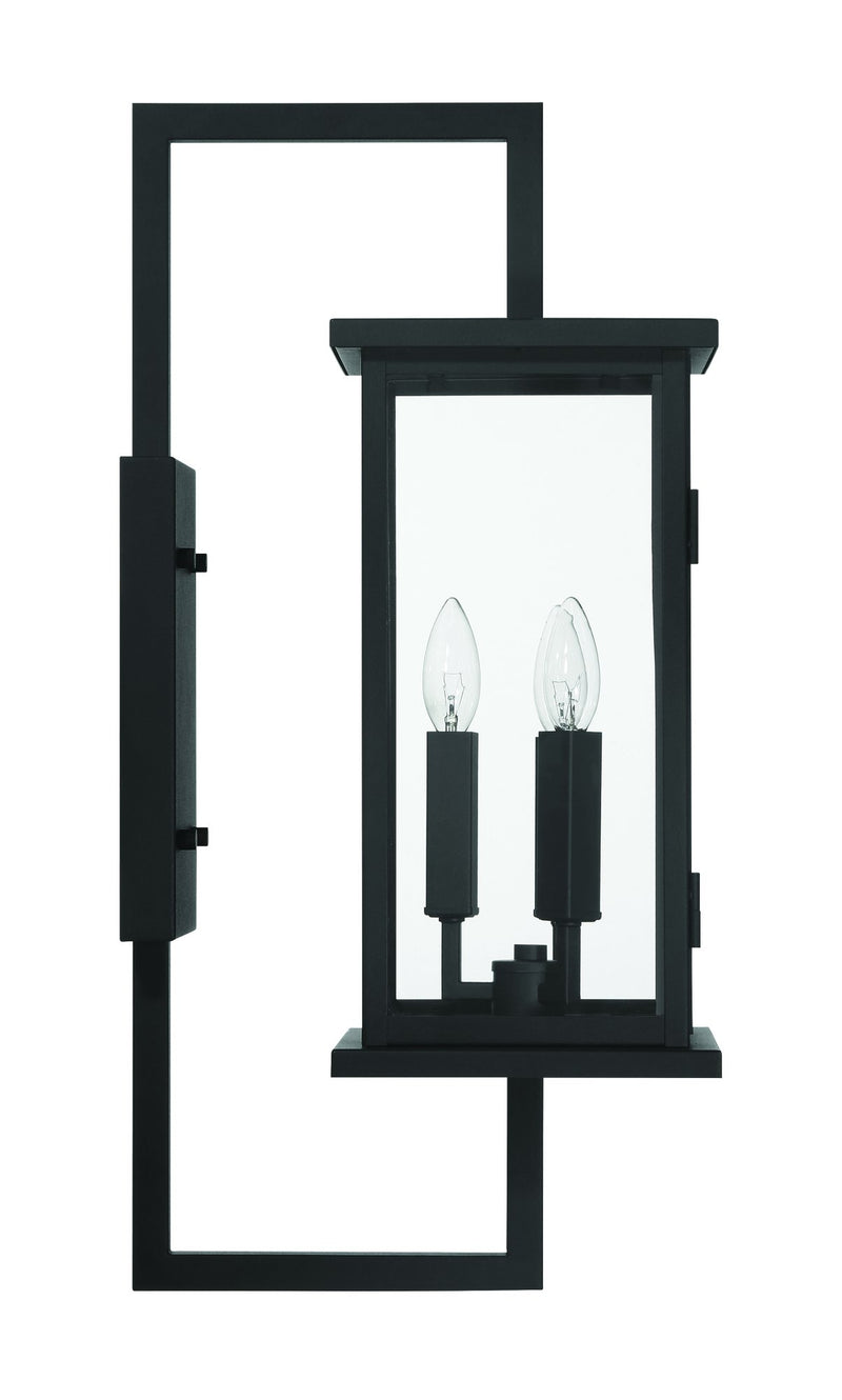 Jordan 3 Light 8" Outdoor Wall Lantern in Textured Black