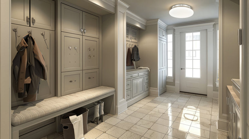Auden 4 Light 31.75" Vanity Light in Chrome in a room setting
