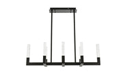 Tranquil 12" 4-Light Flush Mount in Black And Clear