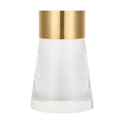 Caspe 8 Rechargeable Table Lamp in Hand Rubbed Antique Brass