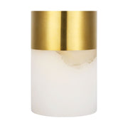 Caspe Alabaster 6 Rechargeable Table Lamp in Hand Rubbed Antique Brass