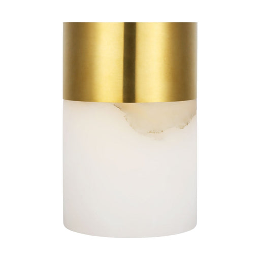 Caspe Alabaster 6 Rechargeable Table Lamp in Hand Rubbed Antique Brass