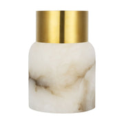 Caspe Alabaster 7 Rechargeable Table Lamp in Hand Rubbed Antique Brass