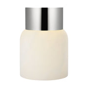 Caspe Alabaster 7 Rechargeable Table Lamp in Polished Nickel