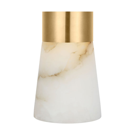 Caspe Alabaster 8 Rechargeable Table Lamp in Hand Rubbed Antique Brass