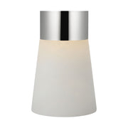 Caspe Alabaster 8 Rechargeable Table Lamp in Polished Nickel