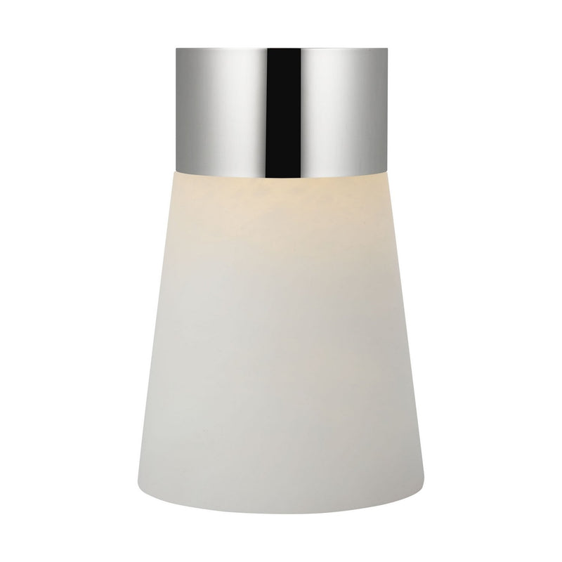 Caspe Alabaster 8 Rechargeable Table Lamp in Polished Nickel