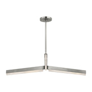 Linea 42 Chandelier in Antique Nickel