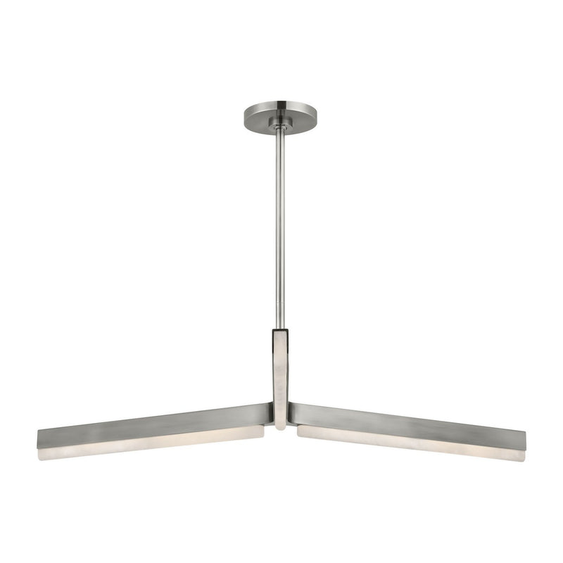 Linea 42 Chandelier in Antique Nickel