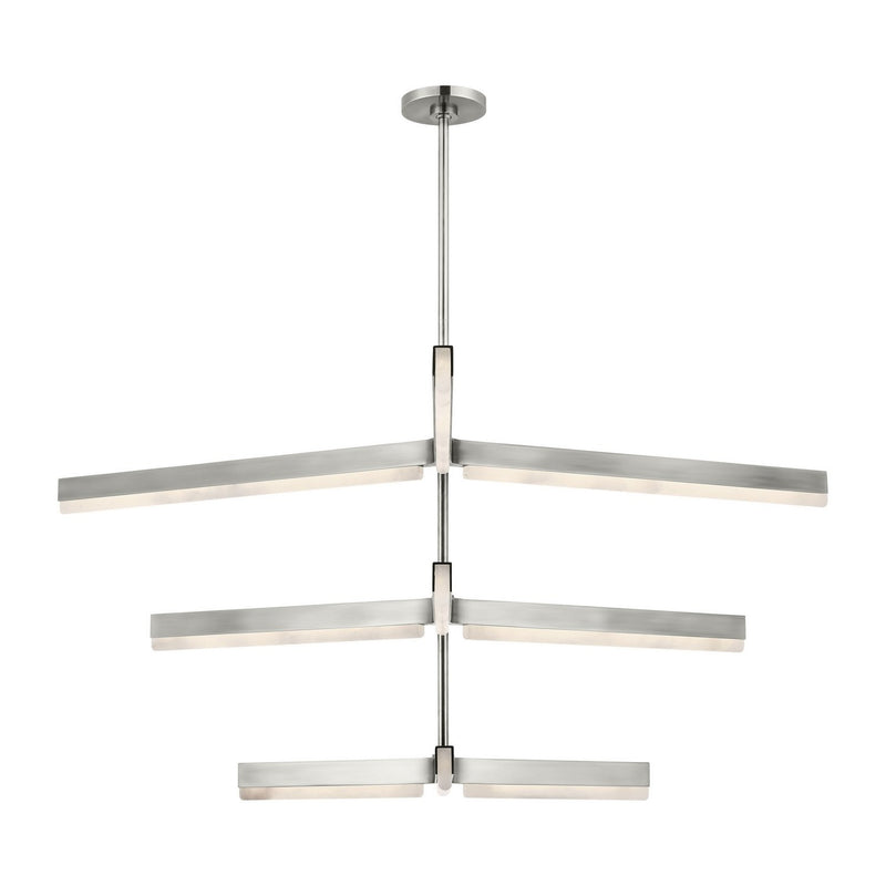 Linea 56 Three-Tier Chandelier in Antique Nickel