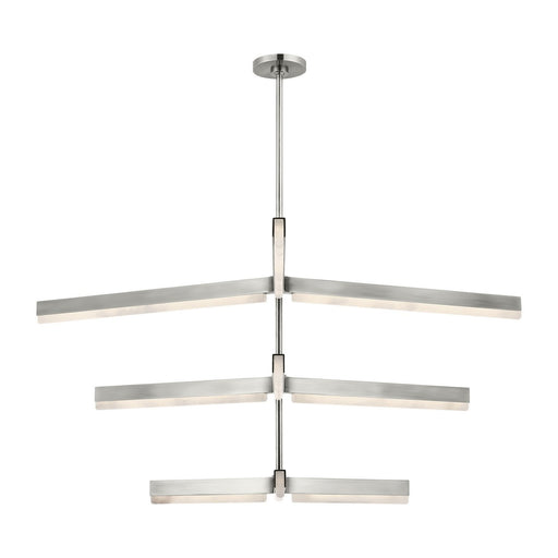Linea 56 Three-Tier Chandelier in Antique Nickel