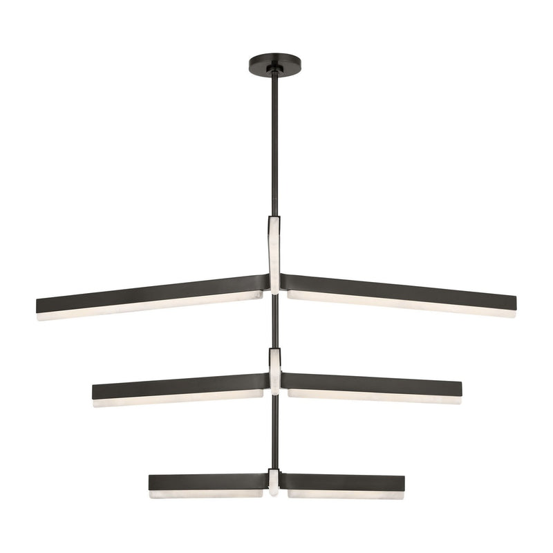 Linea 56 Three-Tier Chandelier in Bronze