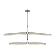 Linea 56 Two-Tier Chandelier in Antique Nickel