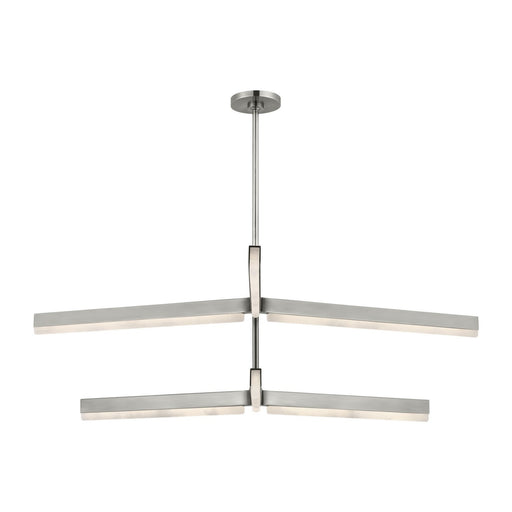 Linea 56 Two-Tier Chandelier in Antique Nickel