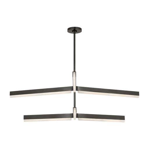 Linea 56 Two-Tier Chandelier in Bronze