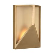 Punto 10 Outdoor Wall Sconce in Hand Rubbed Antique Brass