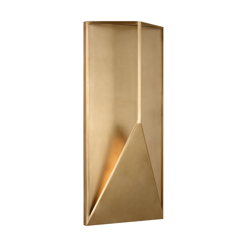 Punto 30 Outdoor Wall Sconce in Hand Rubbed Antique Brass