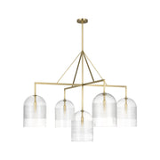 Leano 52 Chandelier in Hand-Rubbed Antique Brass