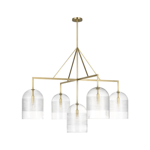 Leano 52 Chandelier in Hand-Rubbed Antique Brass
