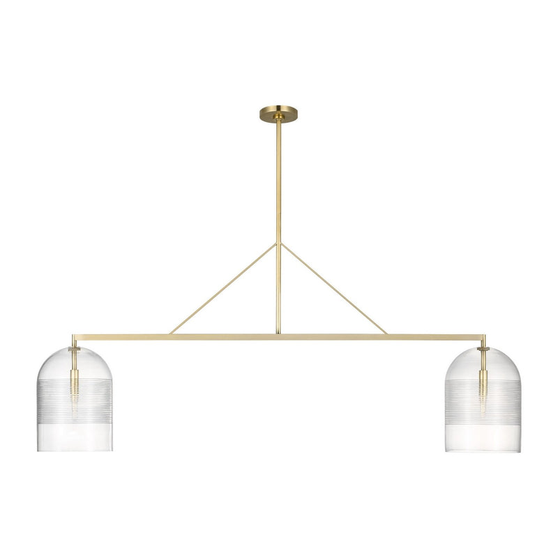 Leano 61 Linear Pendant in Hand-Rubbed Antique Brass