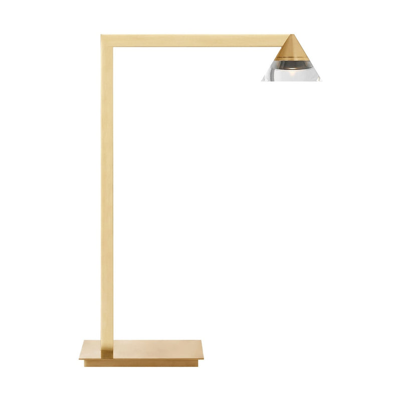 Midrand Crystal 19 Table Lamp in Hand-Rubbed Antique Brass
