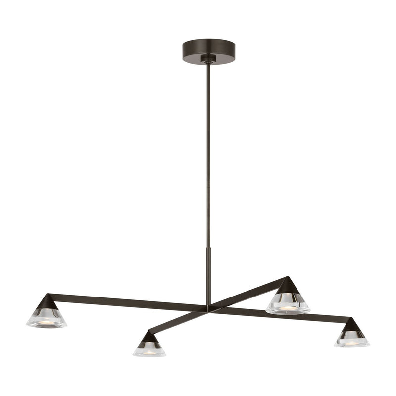 Midrand Crystal 37 Chandelier in Bronze
