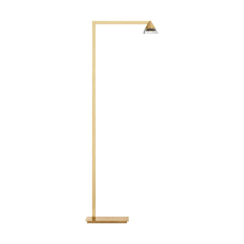 Midrand Crystal 42 Floor Lamp in Hand-Rubbed Antique Brass