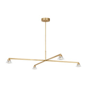 Midrand Crystal 52 Chandelier in Hand-Rubbed Antique Brass