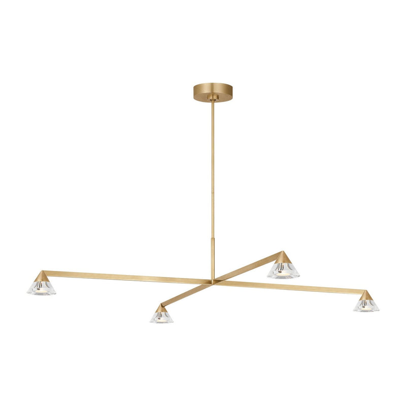 Midrand Crystal 52 Chandelier in Hand-Rubbed Antique Brass