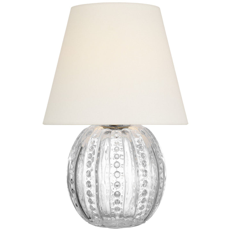 Lazari Cordless Accent Table Lamp in Clear Glass