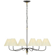 Hollings 6-Light Chandelier in Bronze and Antique-Burnished Brass