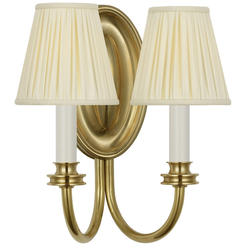 Astoria 2-Light Wall Sconce in Soft Brass