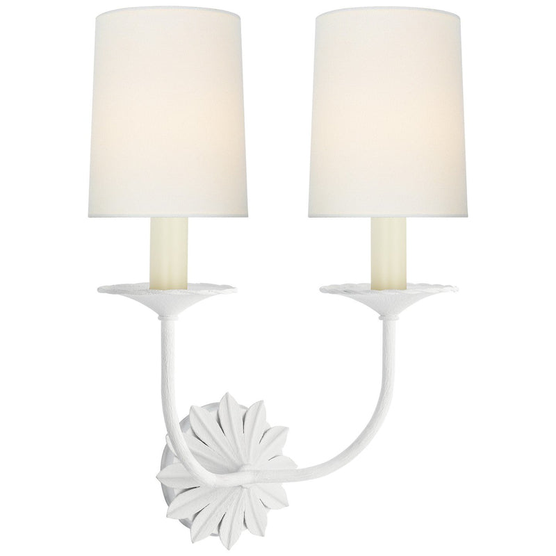 Leslie 2-Light Wall Sconce in Plaster White