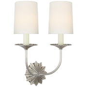 Leslie 2-Light Wall Sconce in Burnished Silver Leaf