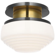 Rally 8.75" Flush Mount in Bronze and Hand-Rubbed Antique Brass