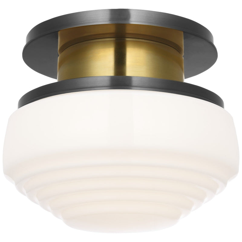 Rally 8.75" Flush Mount in Bronze and Hand-Rubbed Antique Brass