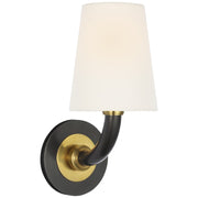 Rally Small Wall Sconce in Bronze and Hand-Rubbed Antique Brass