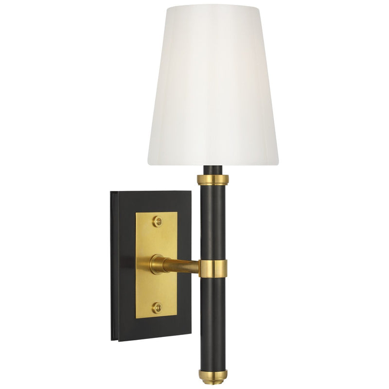 Rally Large Wall Sconce in Bronze and Hand-Rubbed Antique Brass