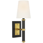 Rally Large Wall Sconce in Bronze and Hand-Rubbed Antique Brass
