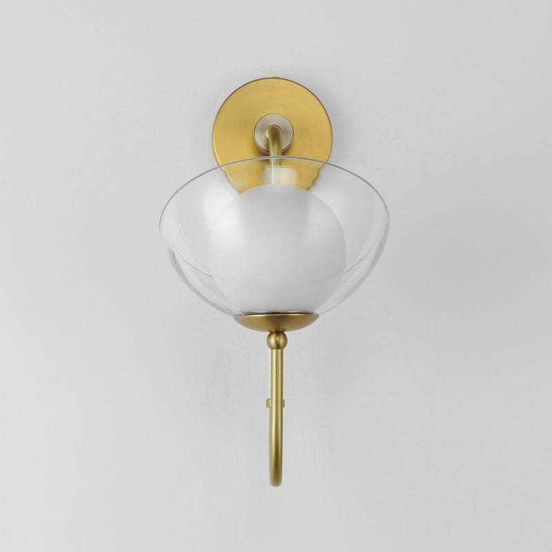 Chapeau LED Hat Tip Sconce in Satin Brass