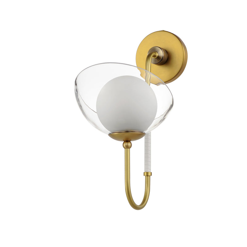 Chapeau LED Hat Tip Sconce in Satin Brass