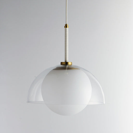 Chapeau 1-Light Pendant in Satin Brass