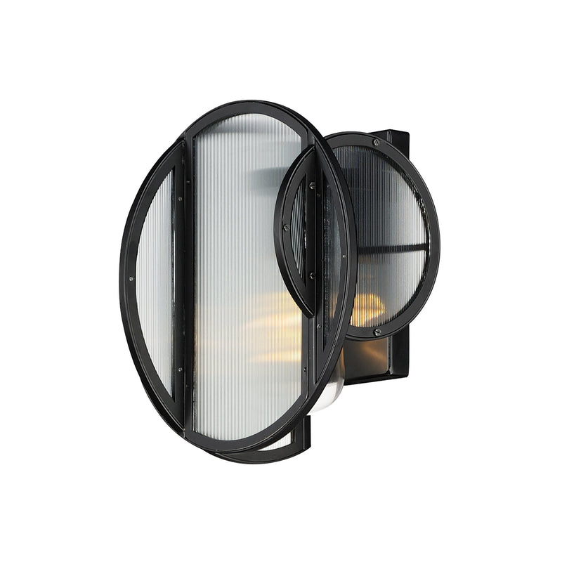 Crux 1-Light Outdoor Sconce in Black
