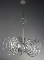 Frequency 6-Light Pendant in Silver Leaf