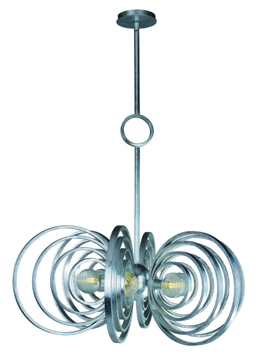 Frequency 6-Light Pendant in Silver Leaf