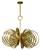 Frequency 8-Light Pendant in Gold Leaf