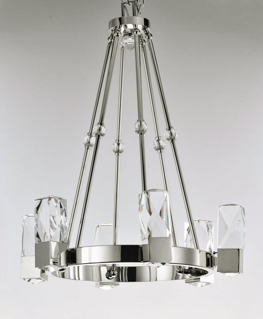 Empire 6-Light LED Chandelier in Polished Nickel