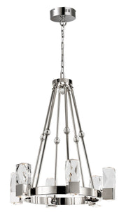 Empire 6-Light LED Chandelier in Polished Nickel