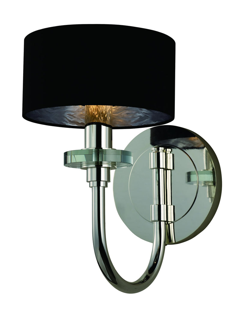 Manhattan 1-Light Wall Sconce in Plated Silver