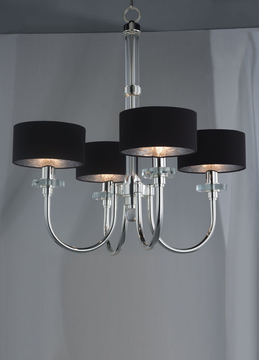 Manhattan 4-Light Chandelier in Plated Silver
